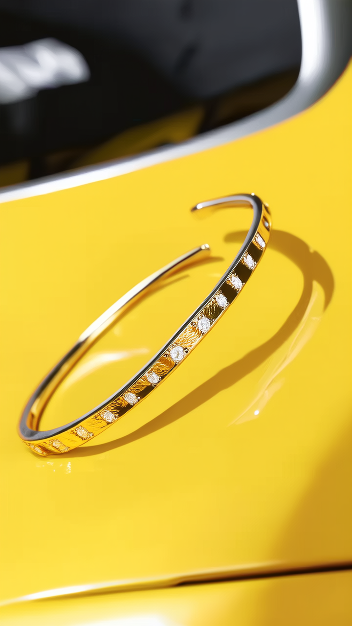 车轮黄金手镯图片