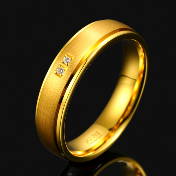 3克黄金女戒指图片